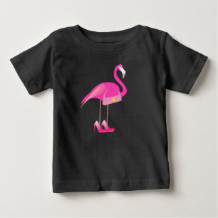 Pink Flamingo - Baby Fine Jersey T-Shirt T-Shirt