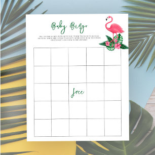 Pink flamingo baby shower - Baby bingo game
