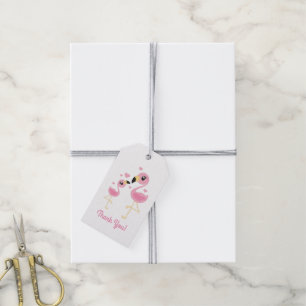 Pink Flamingo Baby Shower Gift Tags