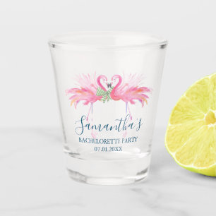 Pink Flamingo Bachelorette Party Gift Idea Shot Glass