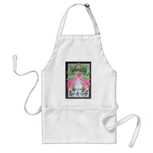 Pink Flamingo Bar & Grill Beach Drink Theme Standard Apron