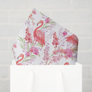Pink flamingo beach pattern party tissue paper