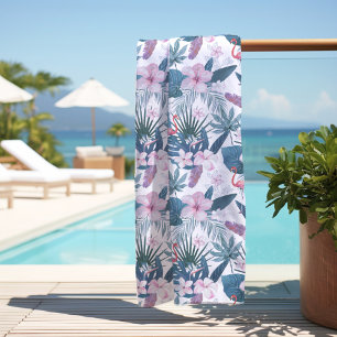 Pink Flamingo Beach Towel