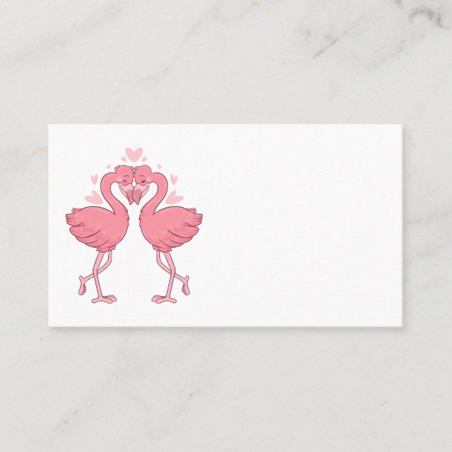 Pink Flamingo Beach Tropical  Wedding Escort Place Card (Front)