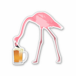 Pink Flamingo Beer Lover