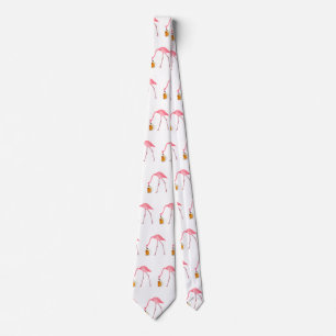 Pink Flamingo Beer Lover Tie