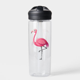 Pink Flamingo Bird-89686 Water Bottle