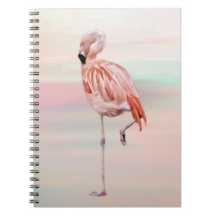 Pink Flamingo Bird Art Journal Notebook