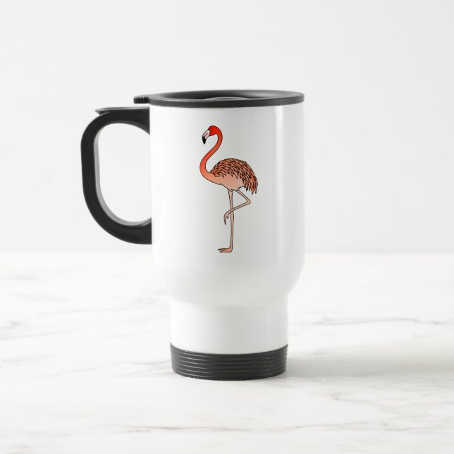 Pink Flamingo Bird Lineart-57567 Coffee Mug (Left)