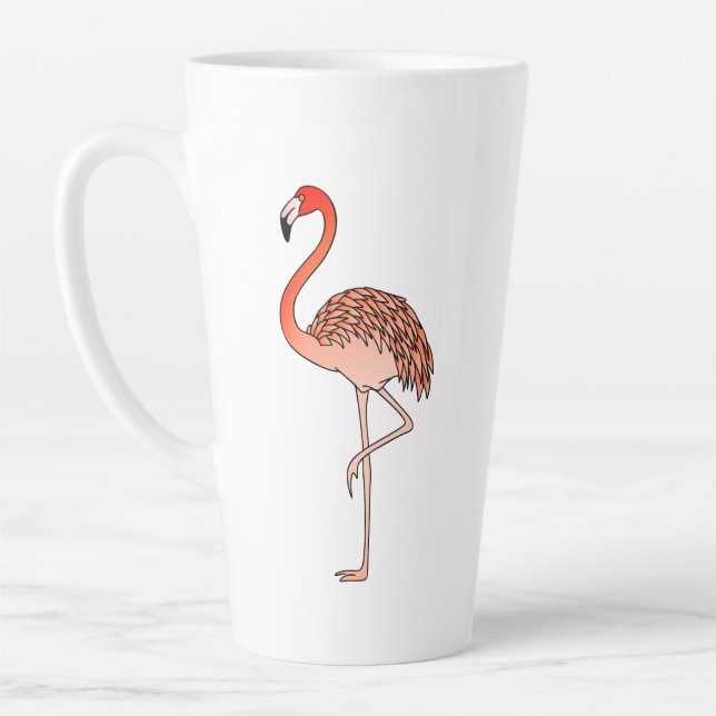 Pink Flamingo Bird Lineart-57567 Coffee Mug (Left)