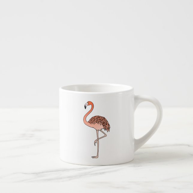 Pink Flamingo Bird Lineart-57567 Espresso Cup (Right)