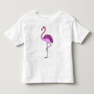 Pink Flamingo Bird Lineart-57567 Toddler T-Shirt