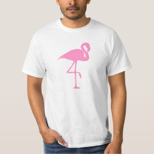 Pink flamingo bird silhouette illustration T-Shirt