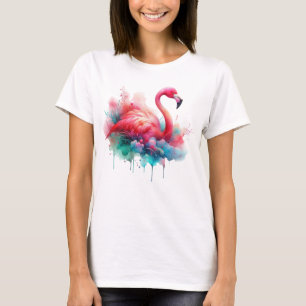 Pink Flamingo Bird Sublimation T-Shirt