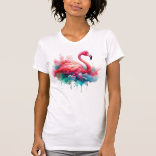 Pink Flamingo Bird Sublimation T-Shirt