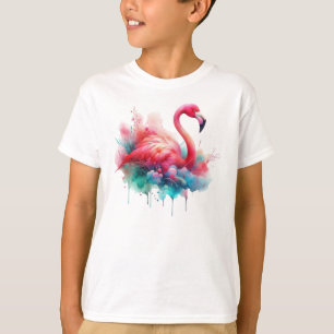 Pink Flamingo Bird Sublimation T-Shirt