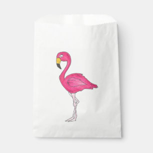 Pink Flamingo Bird Tropical Beach Birthday Party Favour Bags