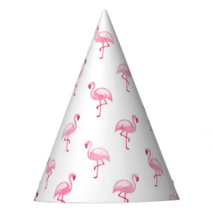 Pink Flamingo Birthday Party Pattern Party Hat