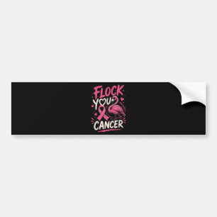 Pink Flamingo Breast Cancer Warrior Support Bumper Sticker