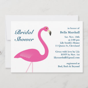 Pink Flamingo Bridal Shower Invitation