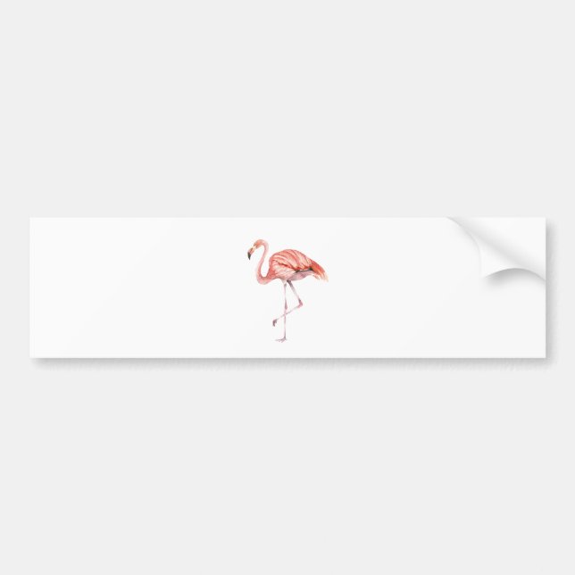 Pink Flamingo Bumper Sticker (Front)