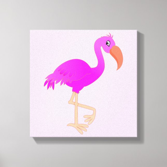 Pink Flamingo Canvas Print - Your Colours (Front)