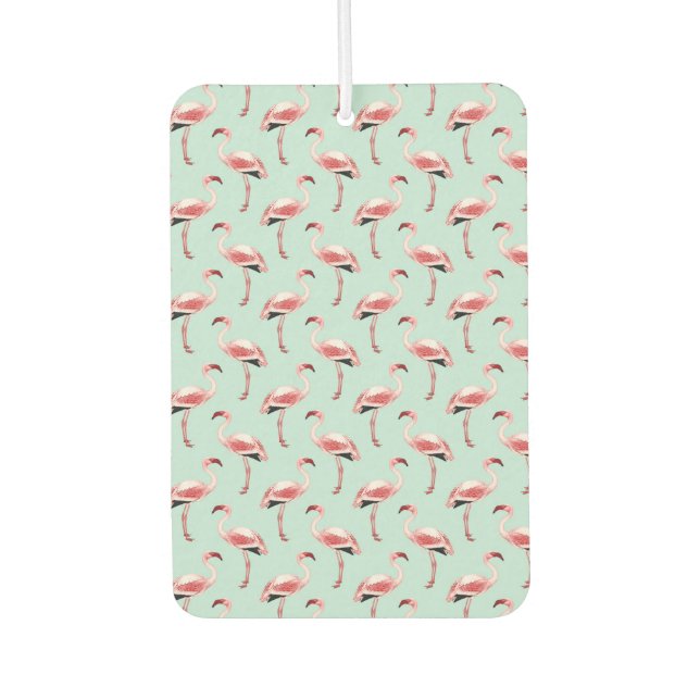 Pink Flamingo Car Air Freshener (Front)