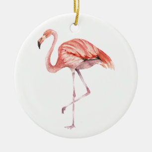 Pink Flamingo Ceramic Tree Decoration