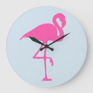 PINK FLAMINGO CLOCK