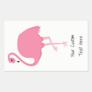 Pink Flamingo custom text stickers