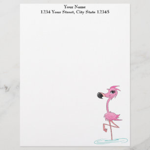 Pink Flamingo Customised letterhead