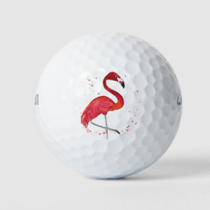 Pink Flamingo Cute Girly Tropical Bird Beach Golf Balls
