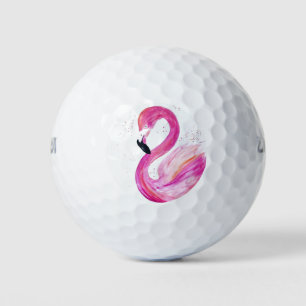 Pink Flamingo Cute Girly Tropical Bird Beach Golf Balls