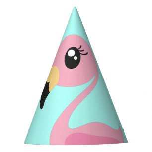 Pink Flamingo Cute Tropical 1st Birthday Party Hat