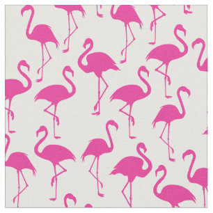 Pink Flamingo Cute Tropical Print Fabric
