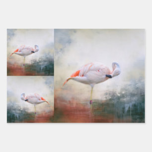 Pink Flamingo Decoupage Paper