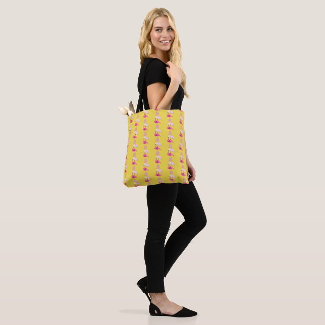Pink Flamingo Design - Custom All-Over-Print Tote Bag (On Model)