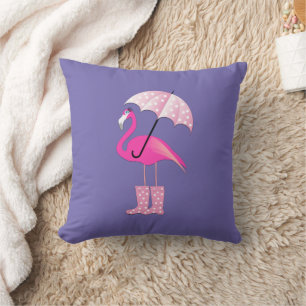Pink Flamingo Design - Throw Pillow