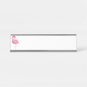 Pink Flamingo Desk Name Plate