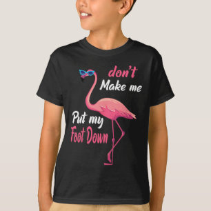 Pink Flamingo Don39t Make Me Put My Foot Down Summ T-Shirt