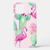 Pink flamingo, exotic birds, gentle flowers, rose,