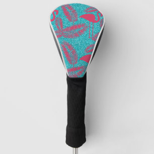 Pink Flamingo Exotic Birds Lover Palm Leaves Golf Head Cover