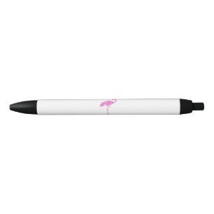 Pink Flamingo Faux Glitter Flamingos Tropical Bird Black Ink Pen