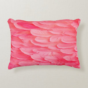 Pink Flamingo Feathersflamingo,feather,pink,textur Decorative Cushion