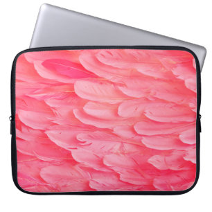 Pink Flamingo Feathersflamingo,feather,pink,textur Laptop Sleeve