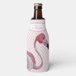 Pink Flamingo Flamingo Trellis  Bottle Cooler