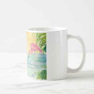 Pink Flamingo Florida Art Coffee Mug