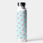 Pink Flamingo Florida Christmas Water Bottle<br><div class="desc">Add tropical flair to your holiday gifting with this cute insulated bottle featuring a festive pattern of watercolor pink flamingos and snowflakes on a turquoise background. Perfect for a Florida Christmas or Palm Beach Christmas, this bottle makes a unique and practical choice for gift ideas for mum on Christmas or...</div>