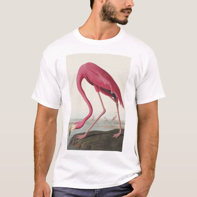 Pink Flamingo from Birds of America T-Shirt (Front)