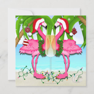 Pink Flamingo Fun Invitation #holidayZ